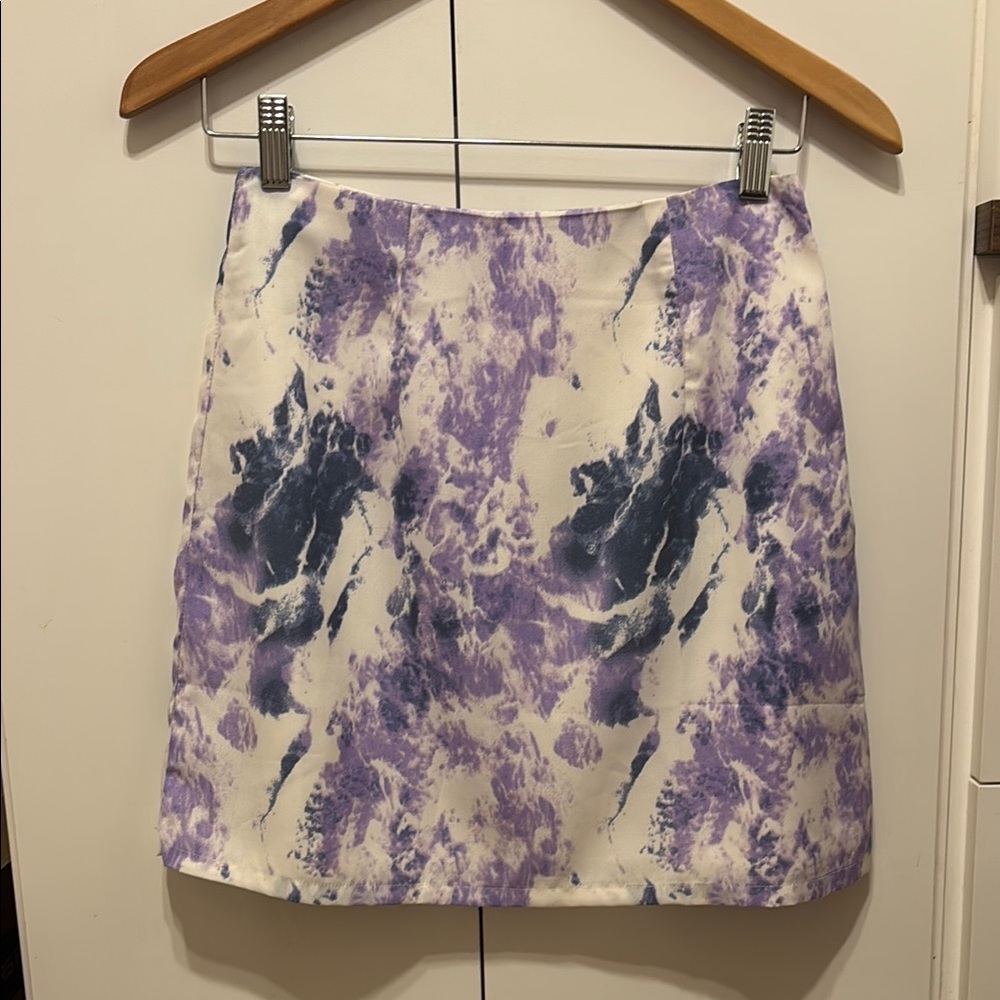 Nasty Gal Purple and Blue Mini Skirt size 4